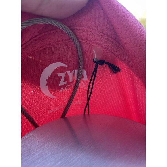 Zyia Active Clubhouse Pink Mesh Zip Up Sleeveless Polo Shirt Size Small - Picture 6 of 9